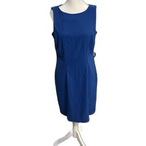 AGB blue sleeveless sheath dress 6